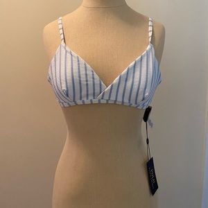 Ralph Lauren Blue & White Stripe Bikini Top
